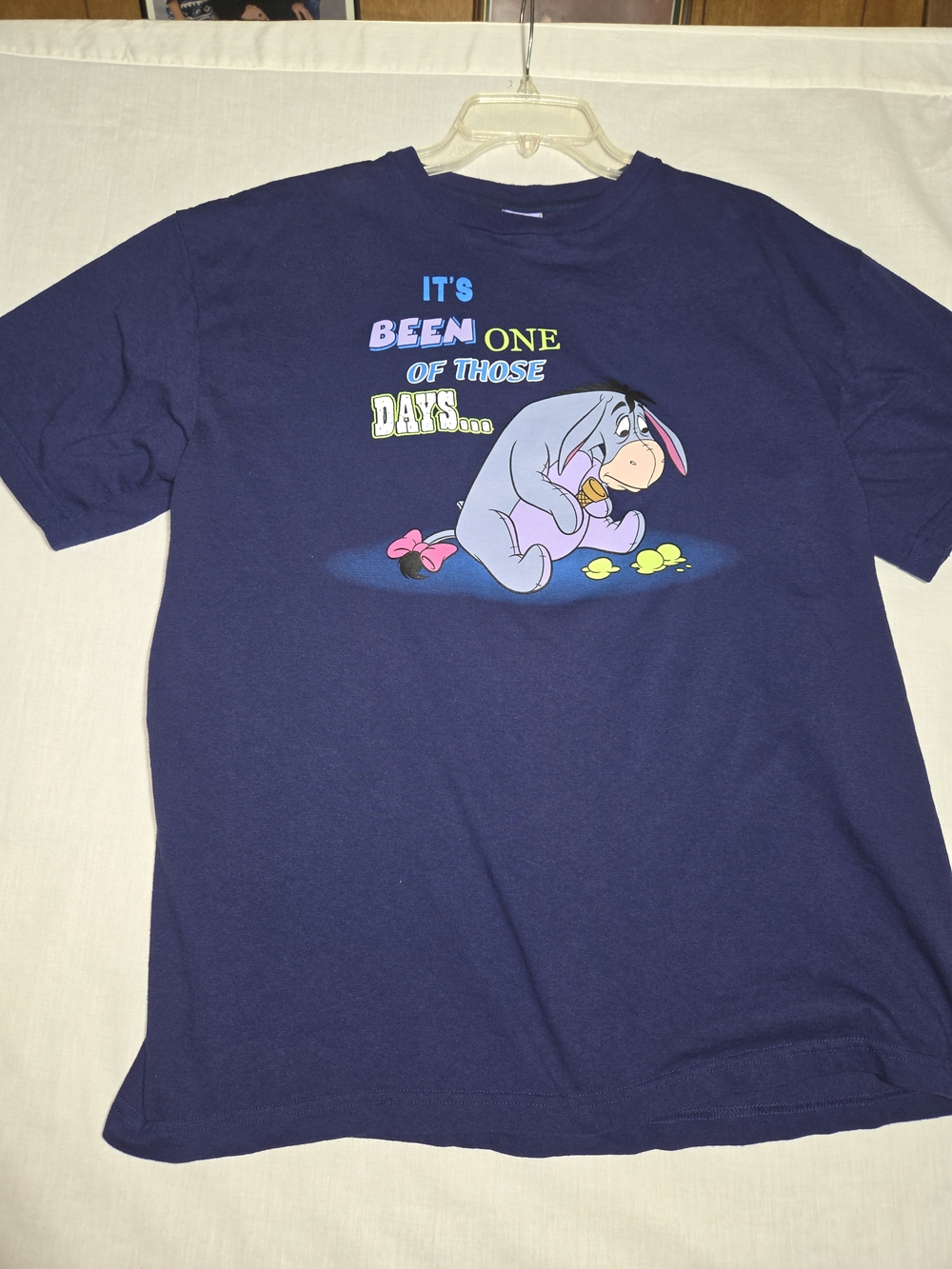 Disney Navy Eeyore Graphic Tee with Pastel Accents